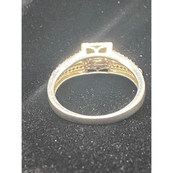 Colorless Tourmaline Ring Marked 925 Sterling Silver Sparkling Gemstone Sz 6.75 - Picture 3 of 6